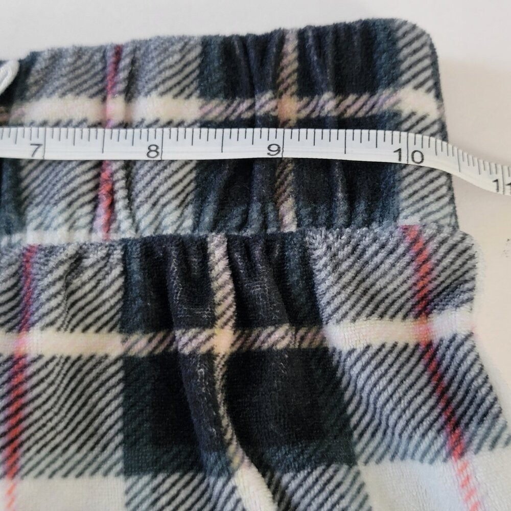 Justice Sleep Pajama Bottoms Plaid Elastic Waist White Black Red Size Small 7-8 - Picture 7 of 13